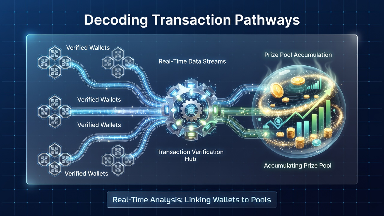 Diagram showing real-time transaction flows from mobile wallets to live dealer prize pools